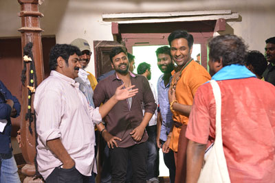 Celebrities in the sets of Balakrishnudu